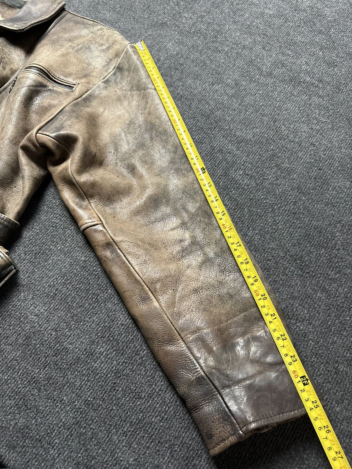 Genuine Leather 90s Retro Heavy Distressed Leather Moto Biker Jacket Vintage Size US XL / EU 56 / 4 - 24 Thumbnail