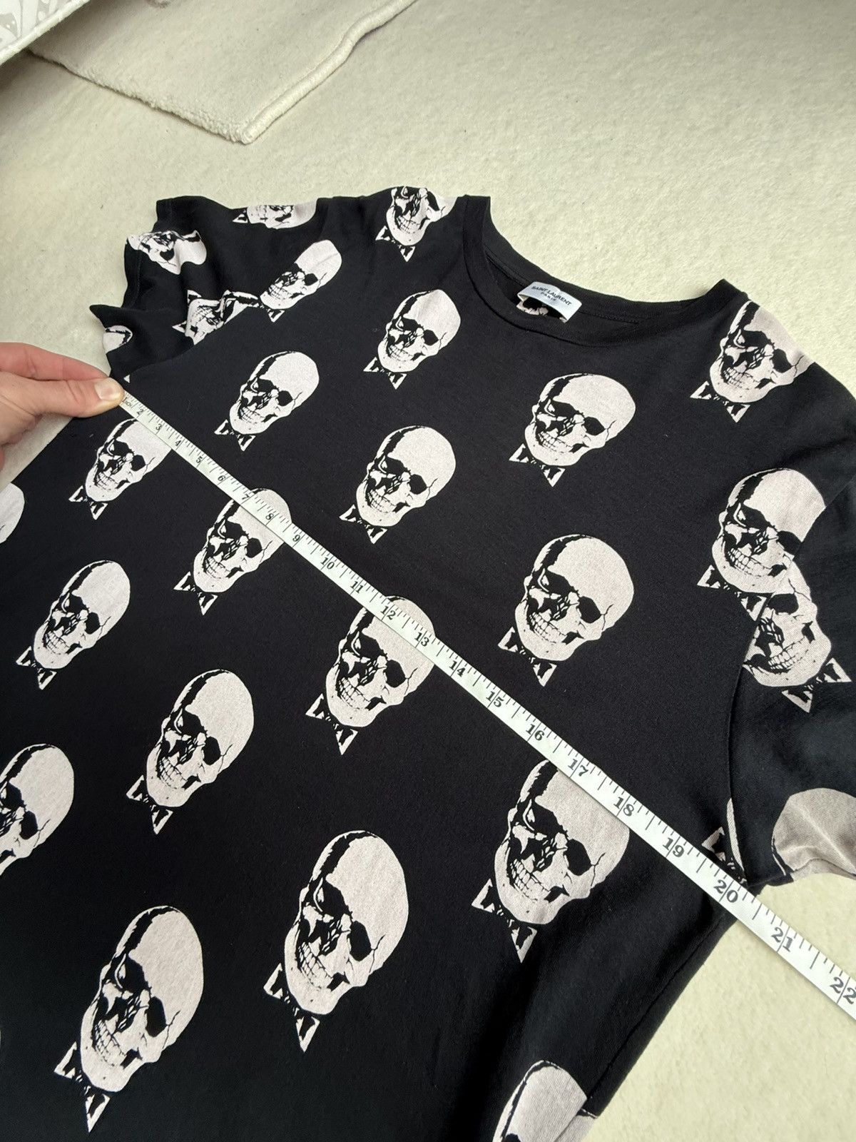 Saint Laurent Paris Grail FW15 Saint Laurent skull boack T shirt Hedi Slimane Size US S / EU 44-46 / 1 - 3 Thumbnail