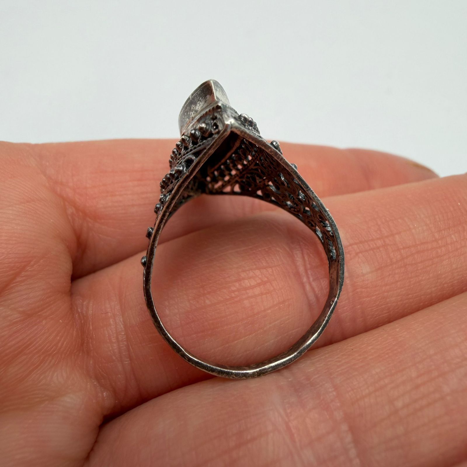 Vintage Vintage 925 Sterling Silver Filigree Ring Size 7.25 US Size ONE SIZE - 9 Thumbnail
