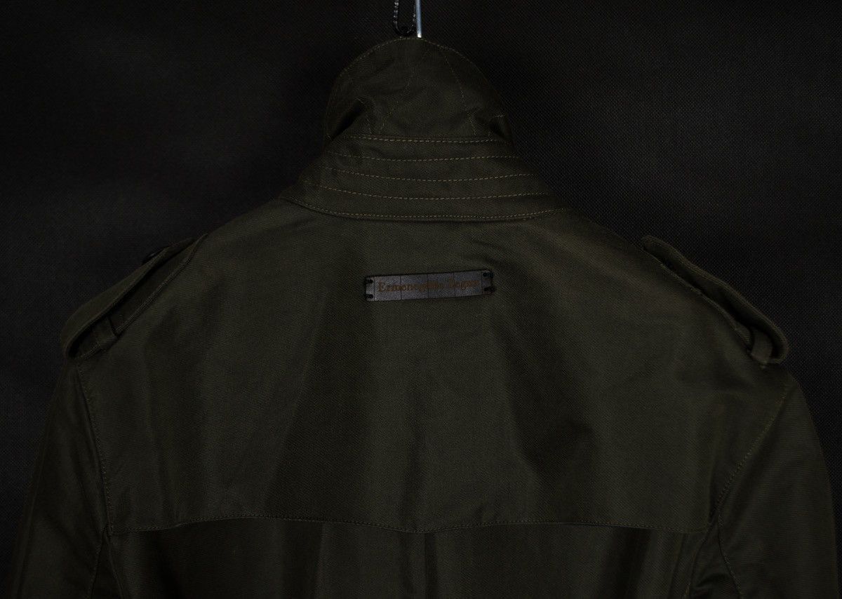 Ermenegildo Zegna Ermenegildo Zegna Olive Heavy Trench Coat Jacket Size US M / EU 48-50 / 2 - 8 Thumbnail