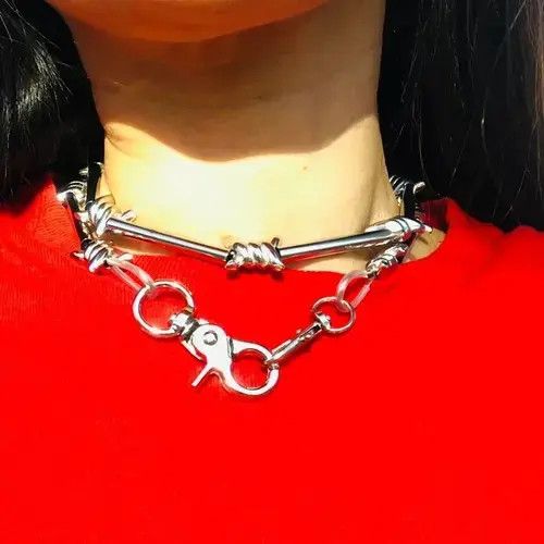 Handmade Chunky Unisex Barbed wire Wallet Pants Belt Chain Size ONE SIZE - 2 Thumbnail