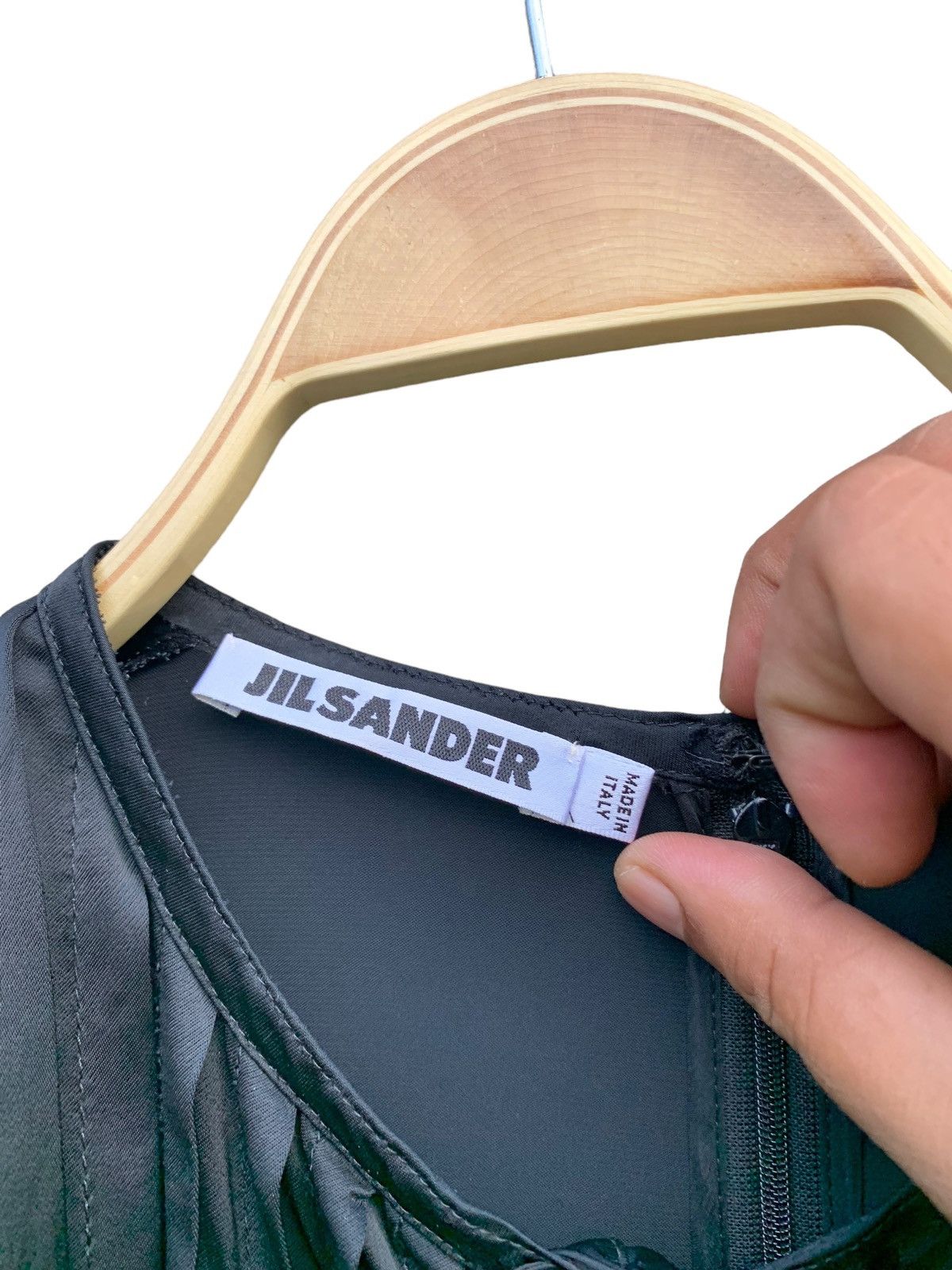 Jil Sander Jil Sander pleated detail viscose black dress Size XS / US 0-2 / IT 36-38 - 12 Thumbnail