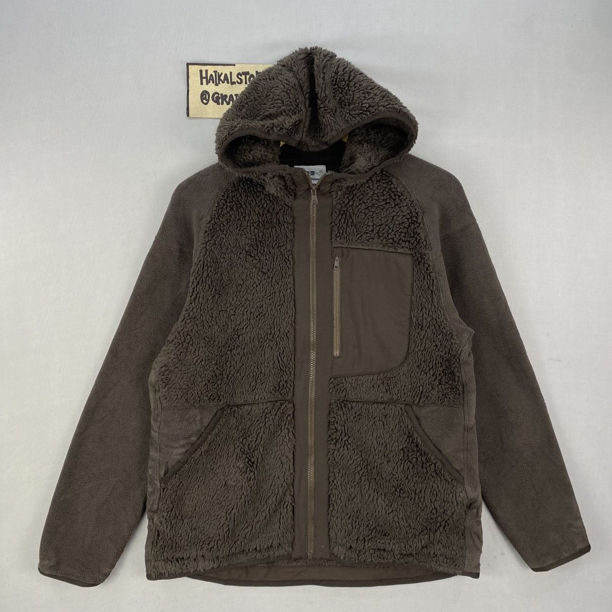 Japanese Brand Uniqlo X White Mountainneering Fleece Hoodie Jacket Brown Size US M / EU 48-50 / 2 - 1 Thumbnail