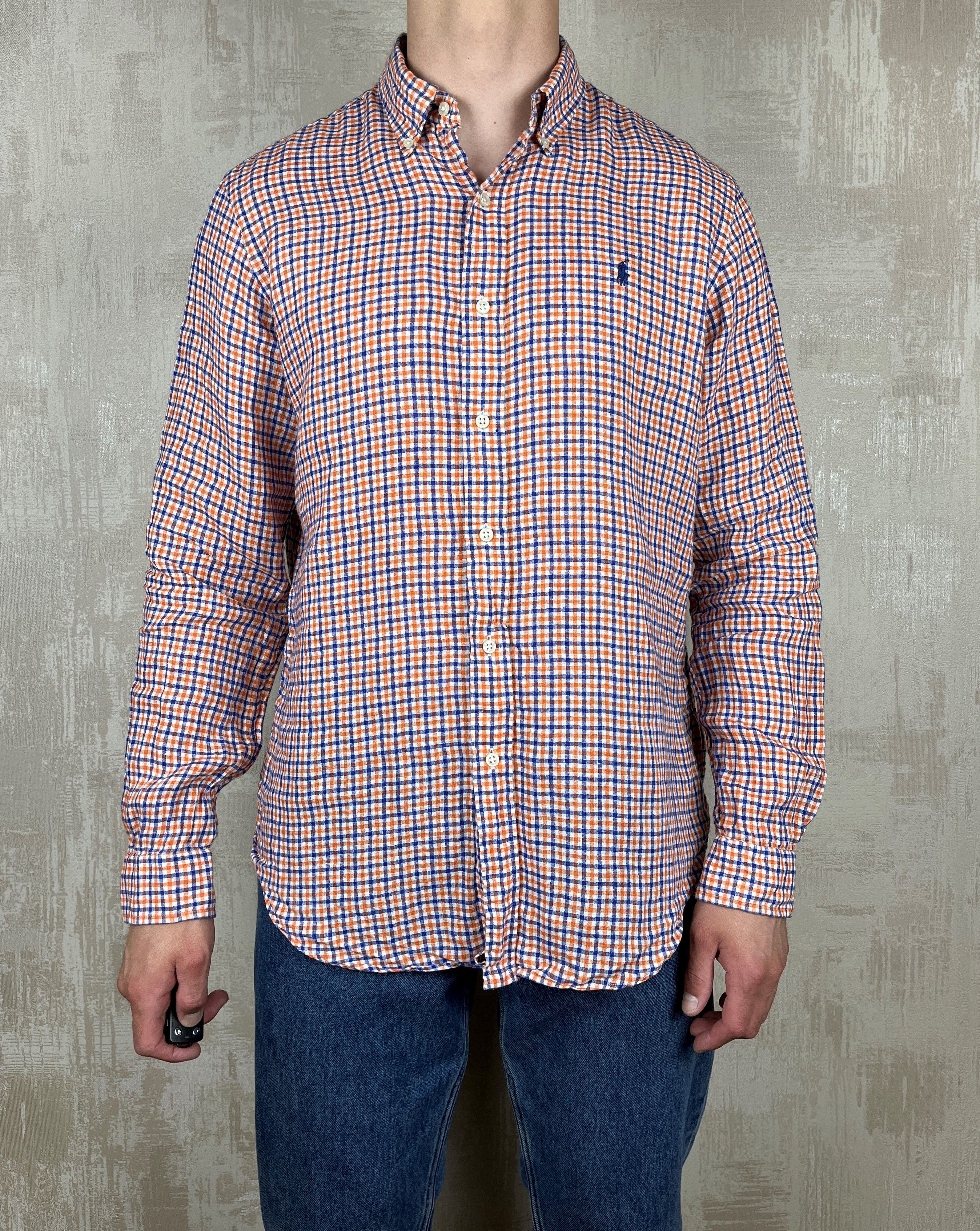 Polo Ralph Lauren Polo Ralph Lauren 100 % Linen Check Long Sleeve Shirt Size US L / EU 52-54 / 3 - 2 Thumbnail