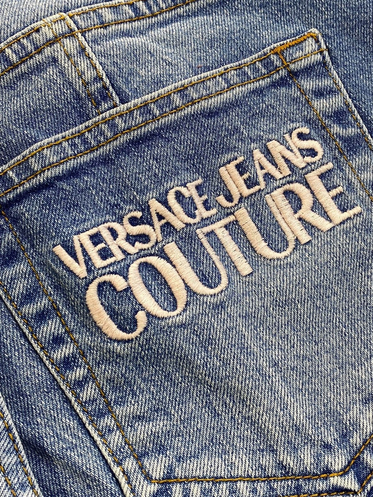 Versace Versace Jeans Couture Crop Flared Washed Denim Jeans Pants Size 28" / US 6 / IT 42 - 5 Thumbnail