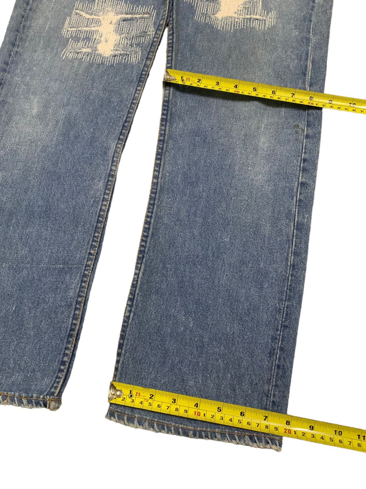 Levi's Vintage 80s Levis 501 Repaired Distressed Jeans Size 30x30 Size US 30 / EU 46 - 18 Thumbnail