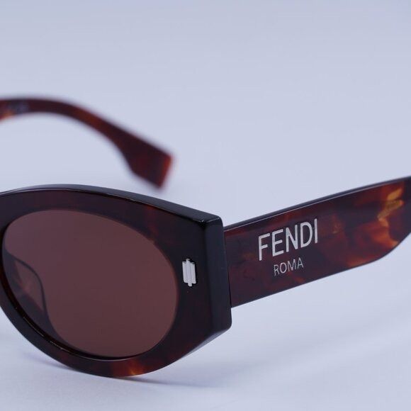 Fendi 🕶️ New Fendi FE40125F 54S Sunglasses - Shiny Red Havana Size ONE SIZE - 4 Thumbnail