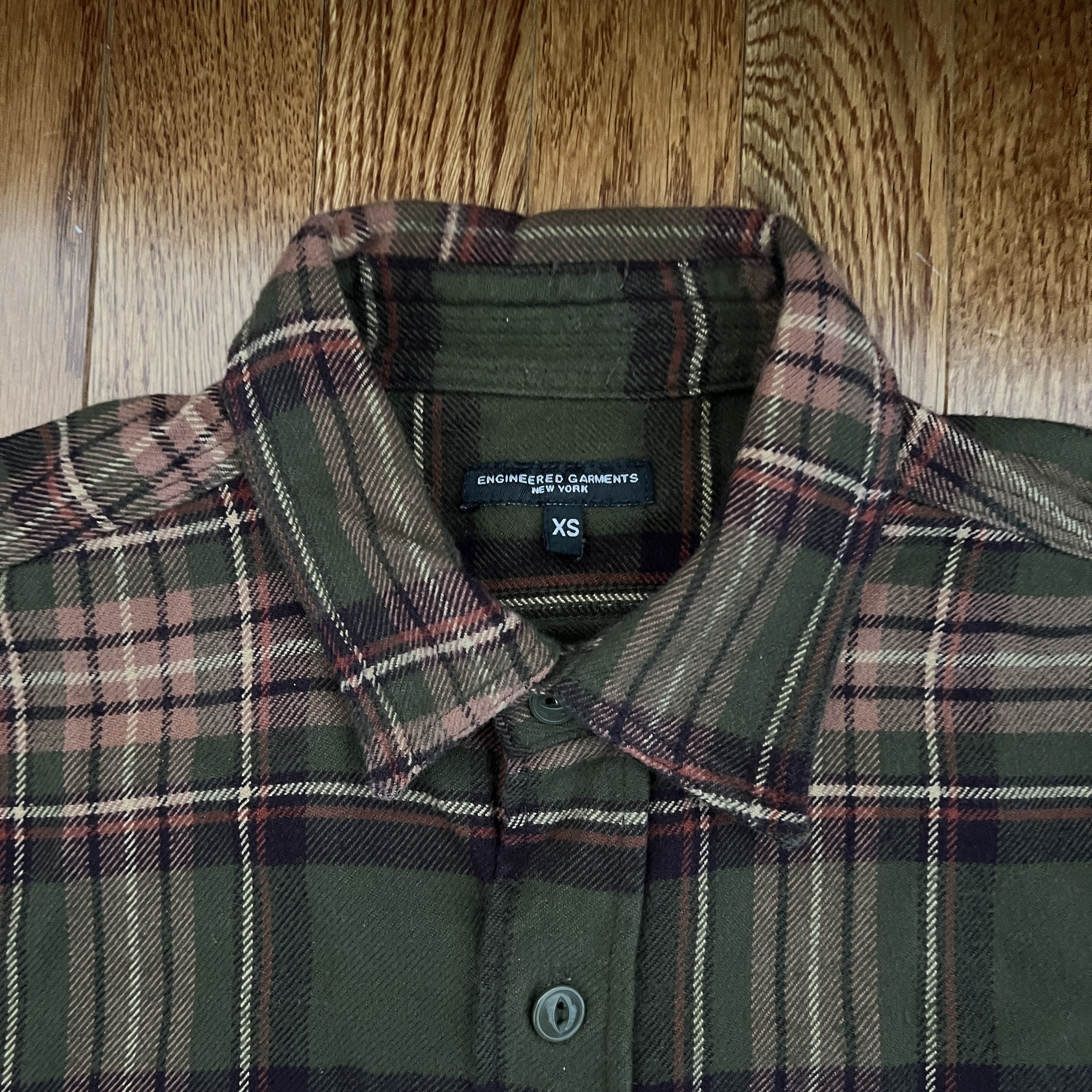 Engineered Garments Engineered Garments Flannel Green/Orange Work Shirt XS Size US XS / EU 42 / 0 - 4 Thumbnail