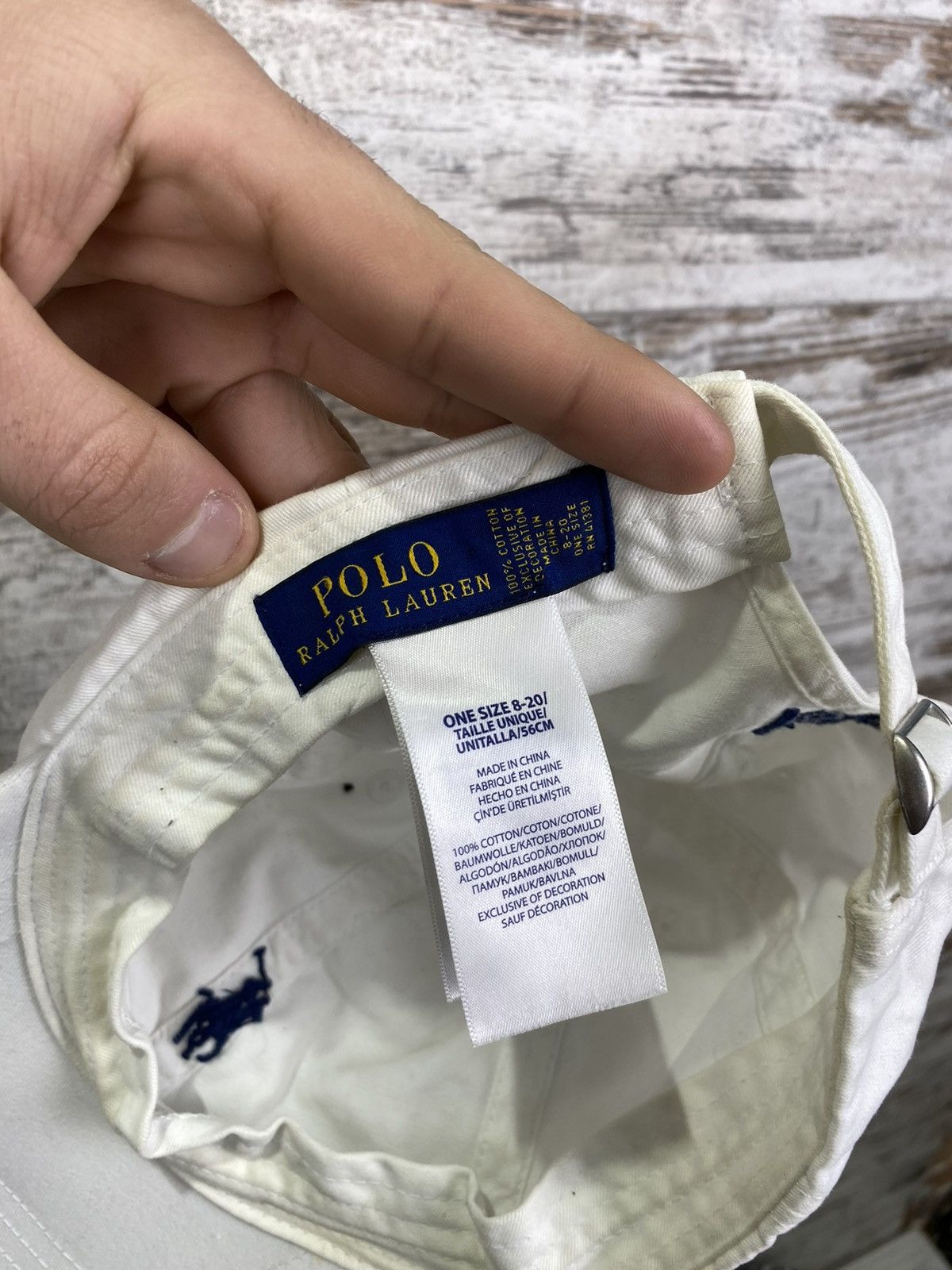 Polo Ralph Lauren × Vintage Mens Vintage Polo Ralph Lauren White Cap hats logo y2k rare Size ONE SIZE - 10 Thumbnail