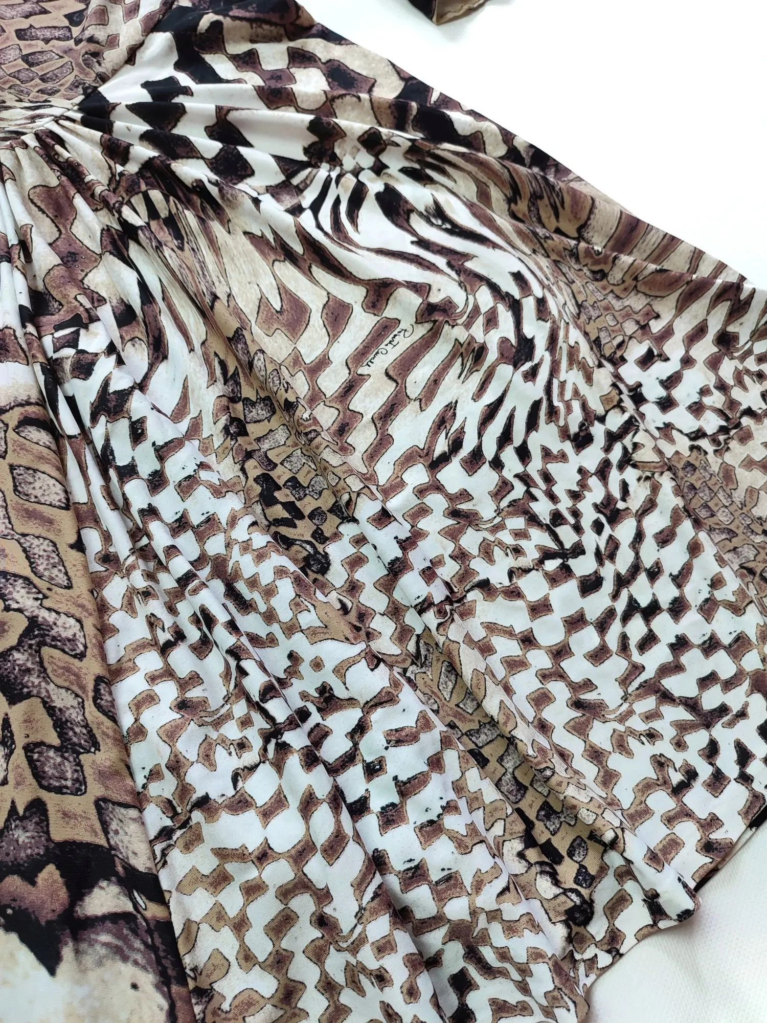 Roberto Cavalli Vintage Roberto Cavalli 2003 Silk Dress Psychodelic Runway Size S / US 4 / IT 40 - 8 Thumbnail