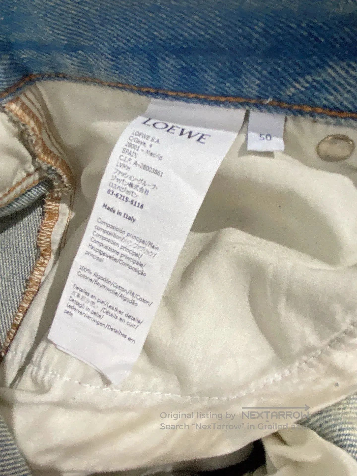 Loewe Loewe Moon Phase Denim Shorts. Size US 38 / EU 54 - 5 Thumbnail