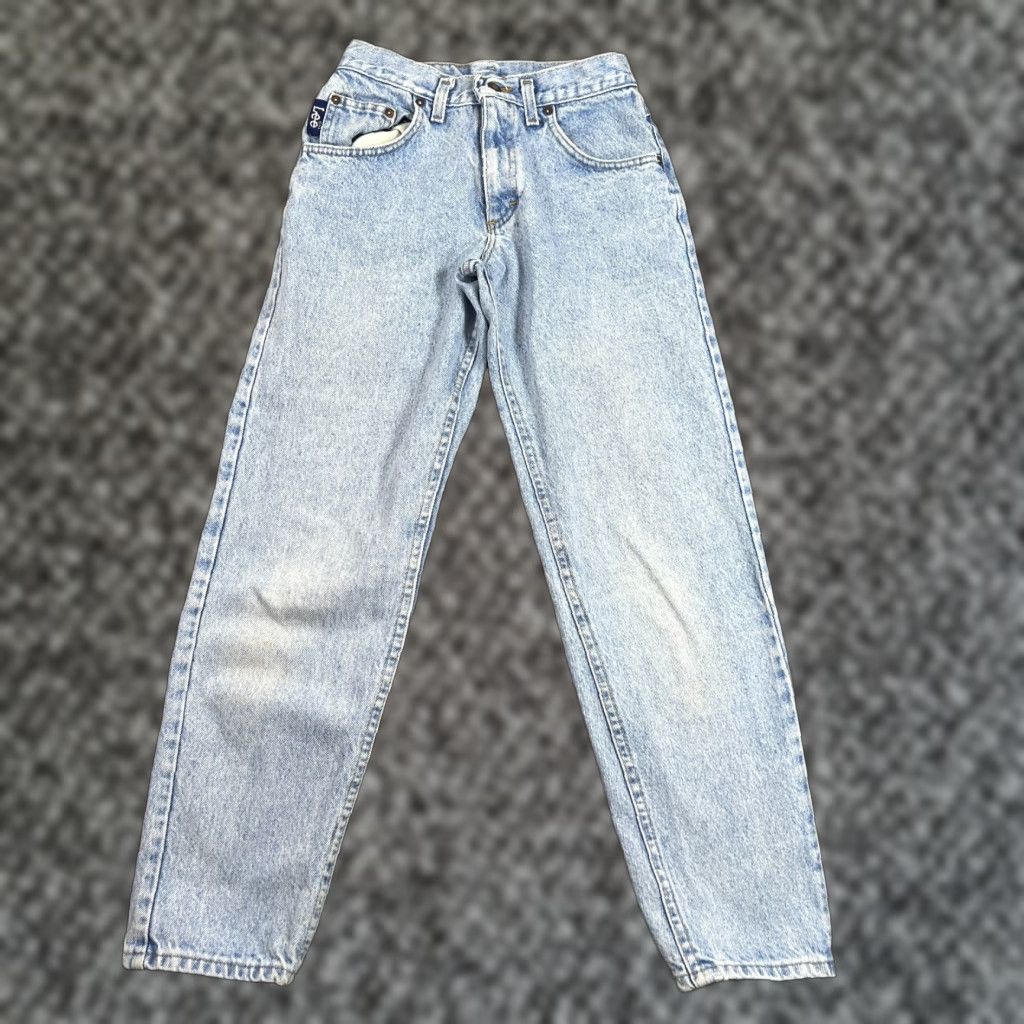Lee VINTAGE Lee Jeans Unisex Adults 27x30 Denim Blue 80s 90s USA Distressed Regular Size 26" / US 2 / IT 38 - 1 Thumbnail