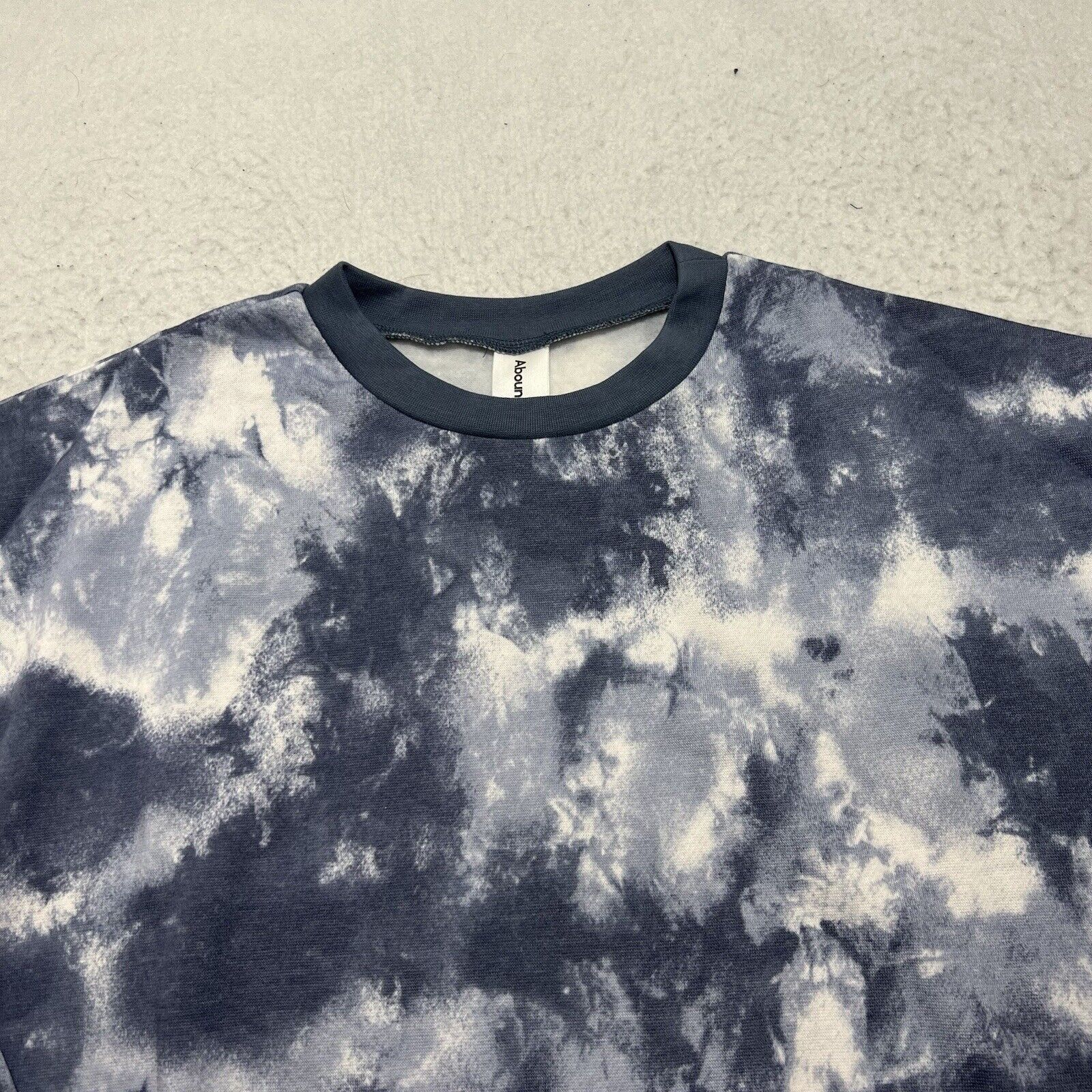 Nordstrom Abound Crewneck Blue Ivory Space Tie Dye Pullover Sweatshirt Size M / US 6-8 / IT 42-44 - 2 Thumbnail