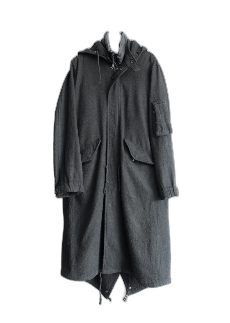 Yohji Yamamoto Stylish Thick Layered Parka Coat-2505 Size US M / EU 48-50 / 2 - 1 Thumbnail