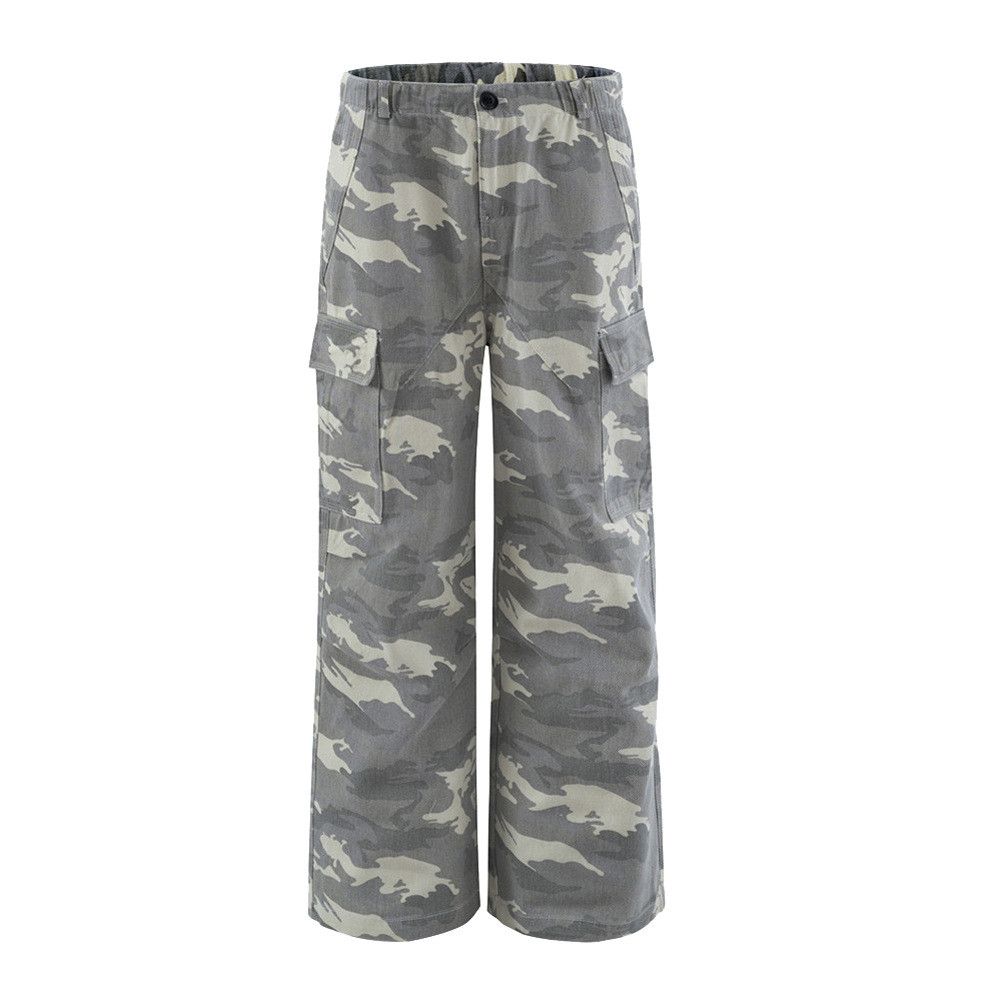 Japanese Brand × Jean American retro loose camouflage wide-leg cargo jeans Size US 32 / EU 48 - 1 Thumbnail