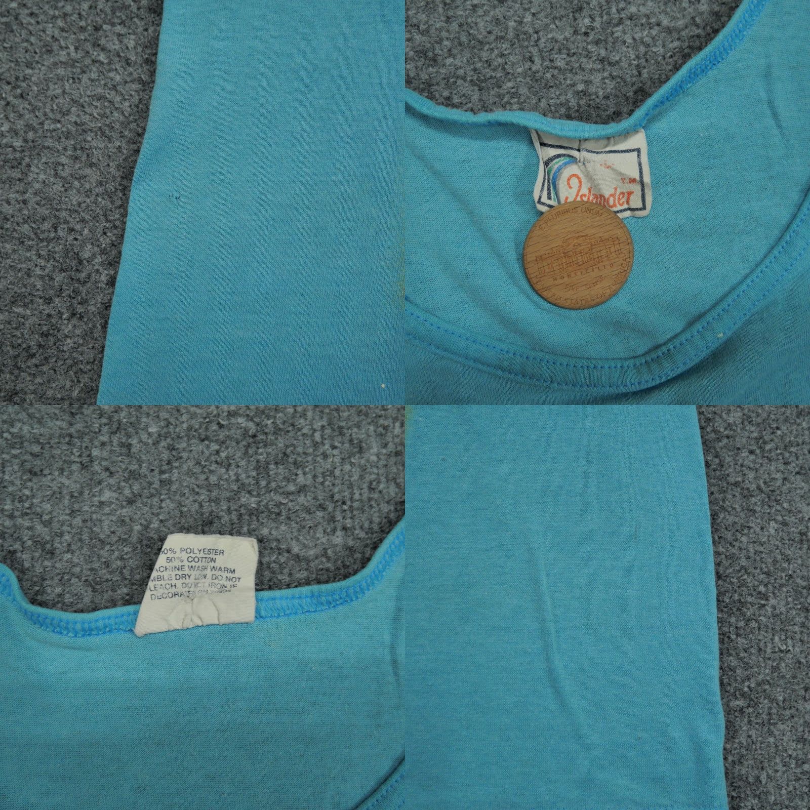 Vintage VINTAGE Looney Tunes Tank Top Shirt Adult Large Blue Wile E Coyote 1989 80s Logo Size US L / EU 52-54 / 3 - 8 Thumbnail