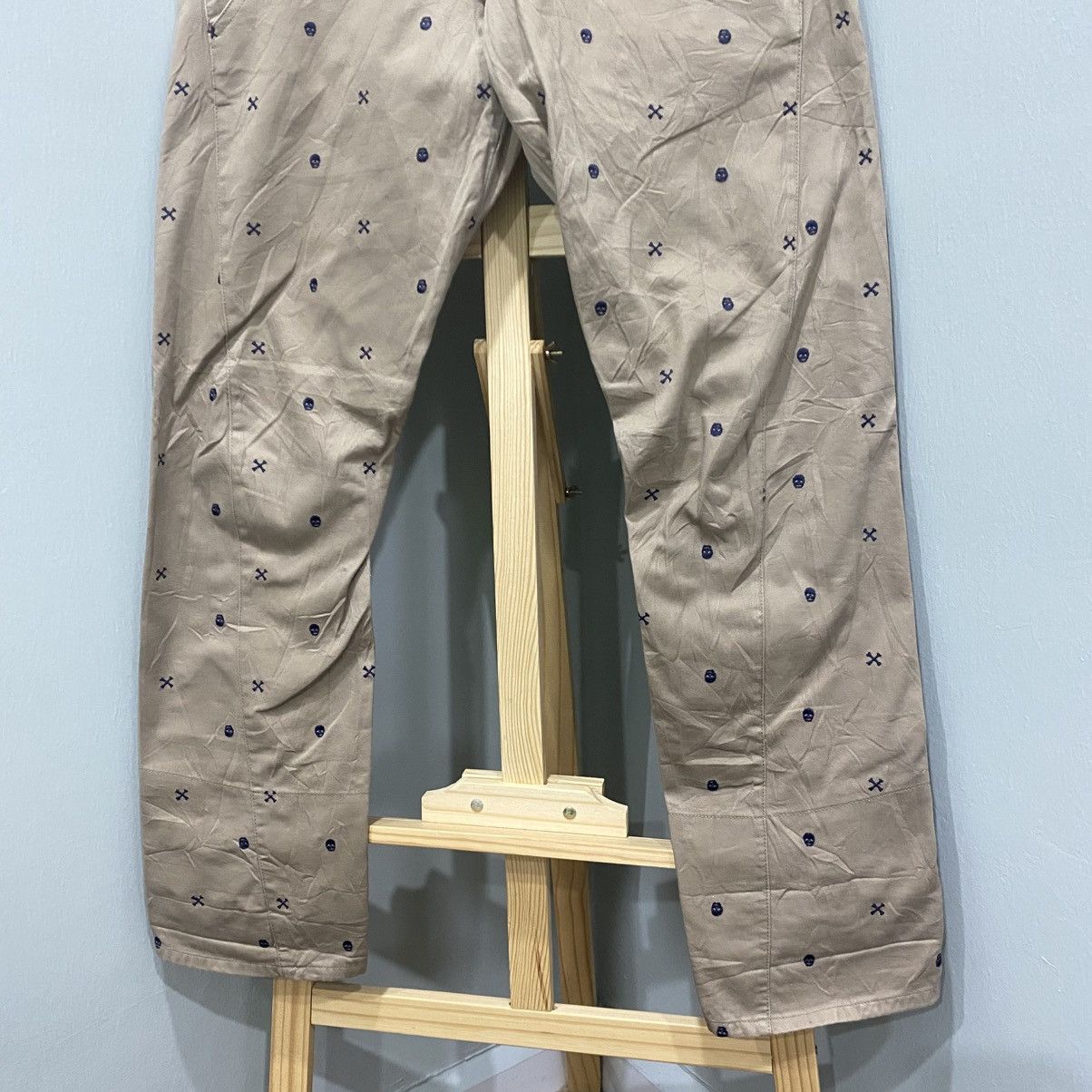 PPFM Archive PPFM Skull & Cross Embroidery Chino Japanese Brand Size US 32 / EU 48 - 6 Thumbnail