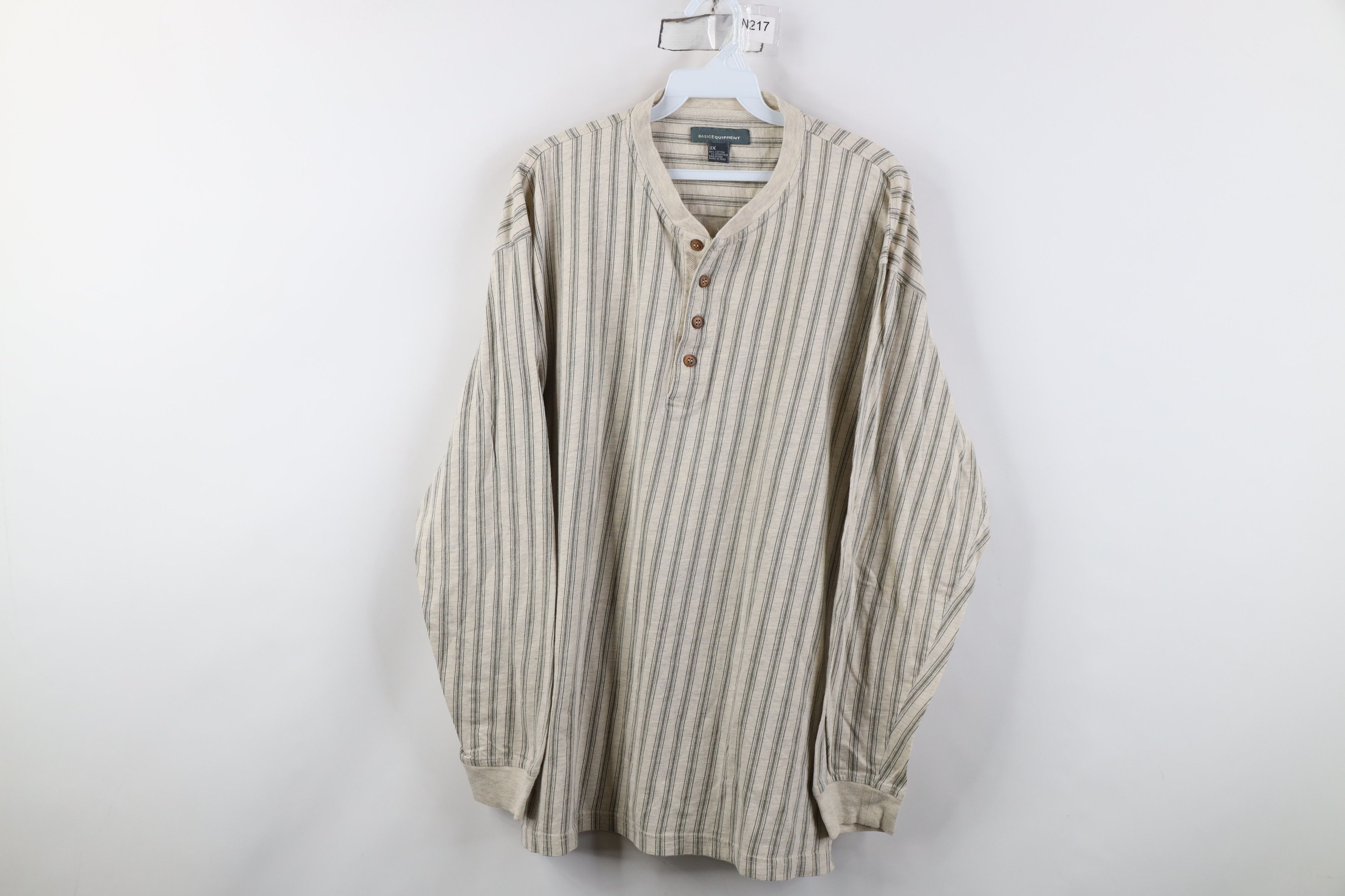 Vintage Vintage 90s Streetwear Long Sleeve Henley T-Shirt Cotton Size US XXL / EU 58 / 5 - 1 Thumbnail