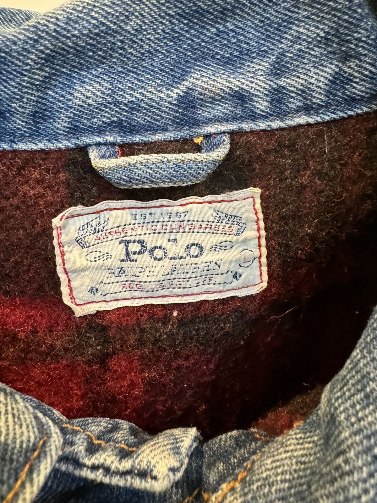 Polo Ralph Lauren × RRL Ralph Lauren Polo Ralph Lauren Type 2 Blanket Lined Denim Jacket Size US L / EU 52-54 / 3 - 7 Thumbnail