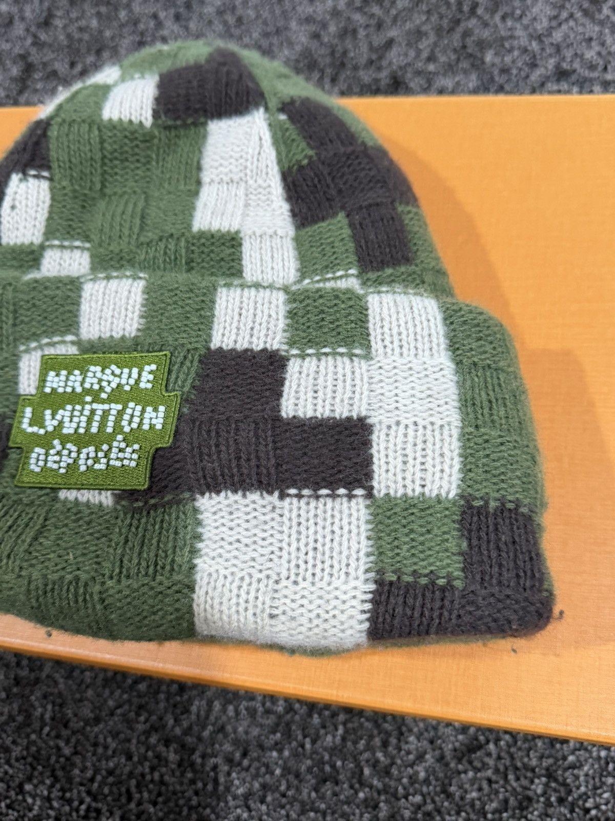 Louis Vuitton Louis Vuitton Pharrell Damoflage Damier Camo Beanie Knit Hat Size ONE SIZE - 3 Thumbnail