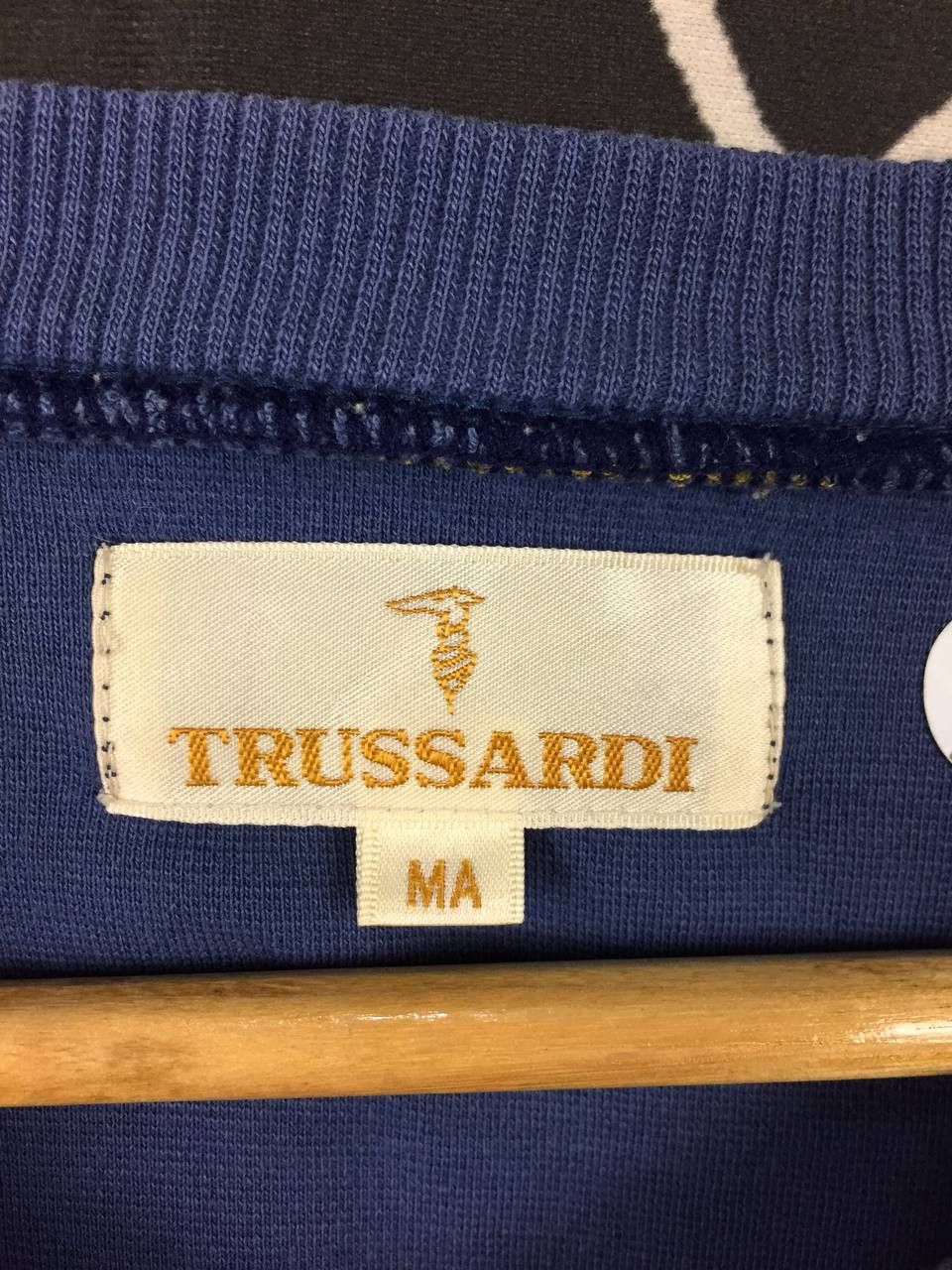 Trussardi Vtg 90s Trussardi Embroidered Logo Striped Henley Tee Size US XL / EU 56 / 4 - 14 Thumbnail