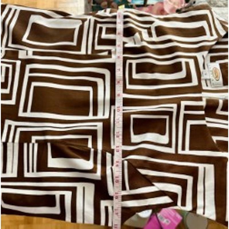 Talbots Talbots Brown Geometric Shift Dress Size 10 Retro Mod Print Size L / US 10 / IT 46 - 4 Thumbnail