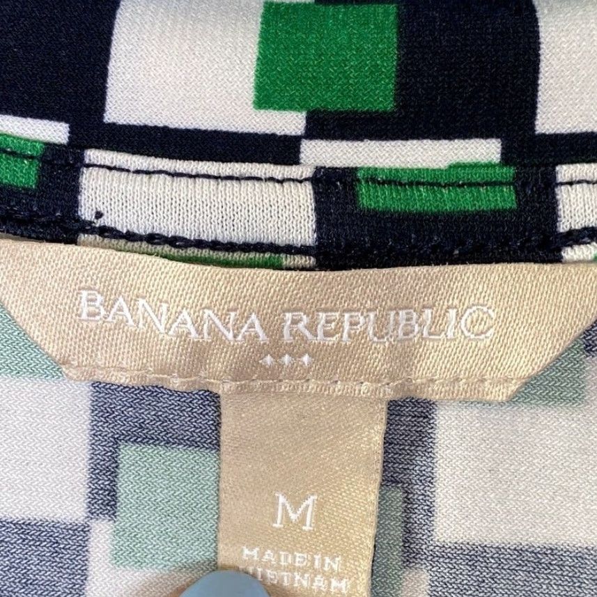 Banana Republic Banana Republic Blouse Womens Multicolored Tank Top V Neck Tie Stretch Medium Size M / US 6-8 / IT 42-44 - 4 Thumbnail
