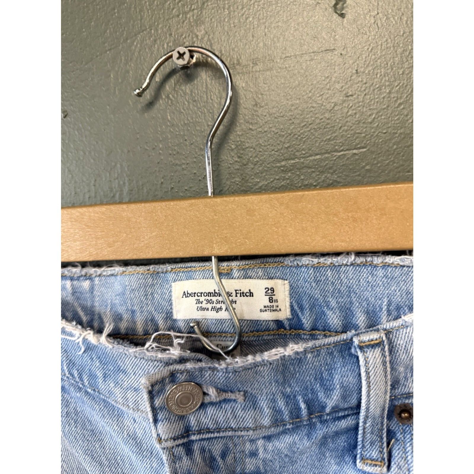 Abercrombie & Fitch VINTAGE Abercrombie & Fitch Womens Jeans 90s Straight Ultra High Rise Denim 29 Inseam 29 Blue 8 Womens Size 30" / US 8 / IT 44 - 3 Thumbnail