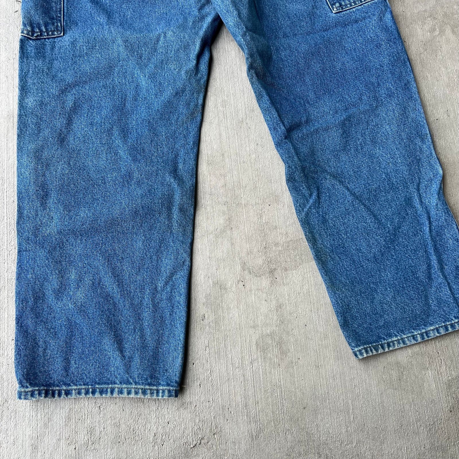 Carhartt × Vintage Carhartt blue denim jeans double knee work carpenter pants Size US 36 / EU 52 - 10 Thumbnail