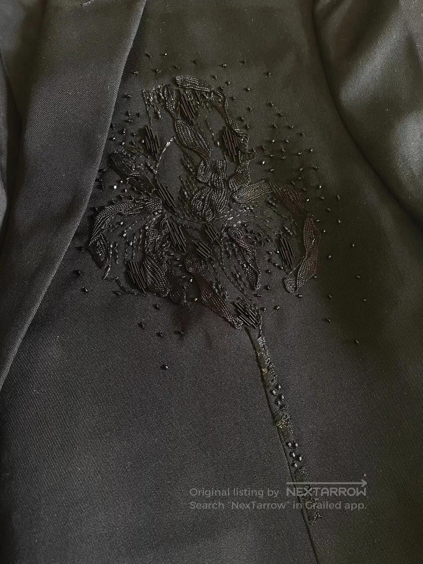Dior Black Blazer with Embroidered Detail. Size US M / EU 48-50 / 2 - 3 Thumbnail