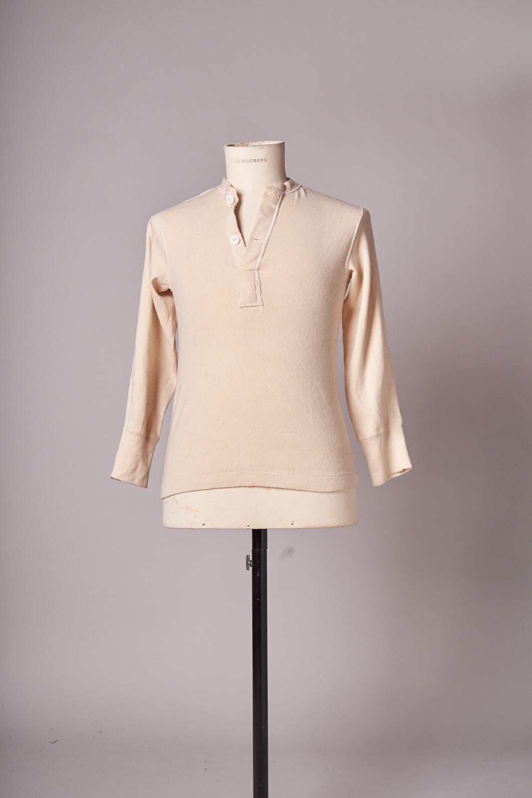 Vintage 1950s US Military Henley Thermal Undershirt Long Sleeved Size US S / EU 44-46 / 1 - 1 Thumbnail