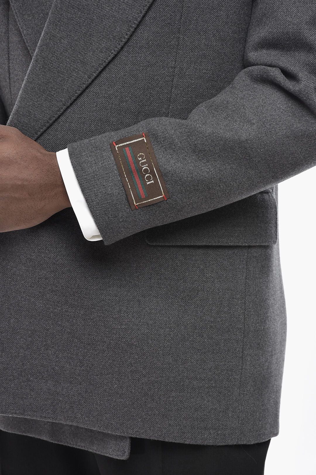 Gucci og1mm0426 Open Front Wool Jacket in Grey Size US M / EU 48-50 / 2 - 3 Thumbnail