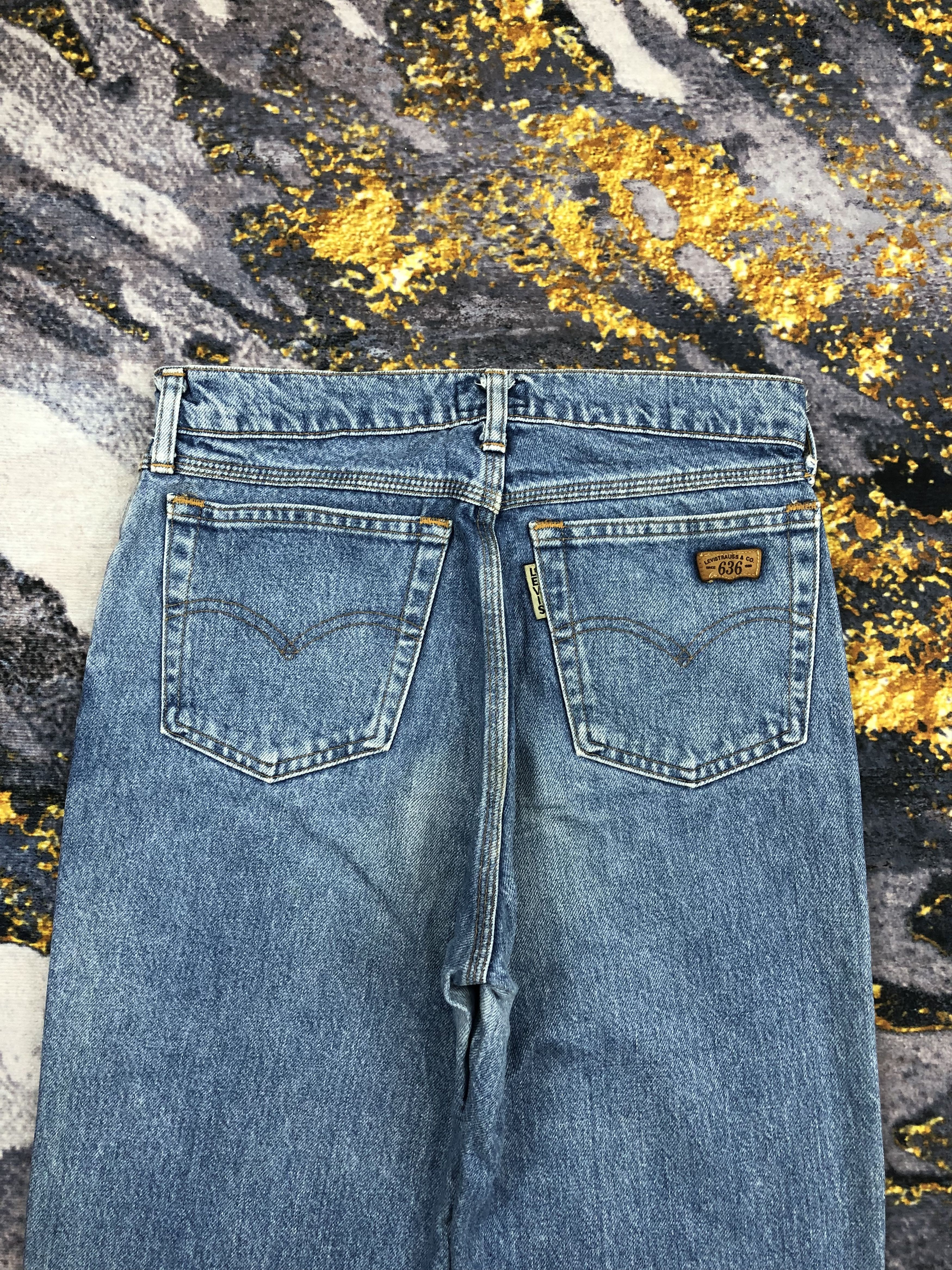 Levi's Vintage 90s Levis 636 Faded Blue Jeans DPP0165 Size US 29 - 4 Thumbnail