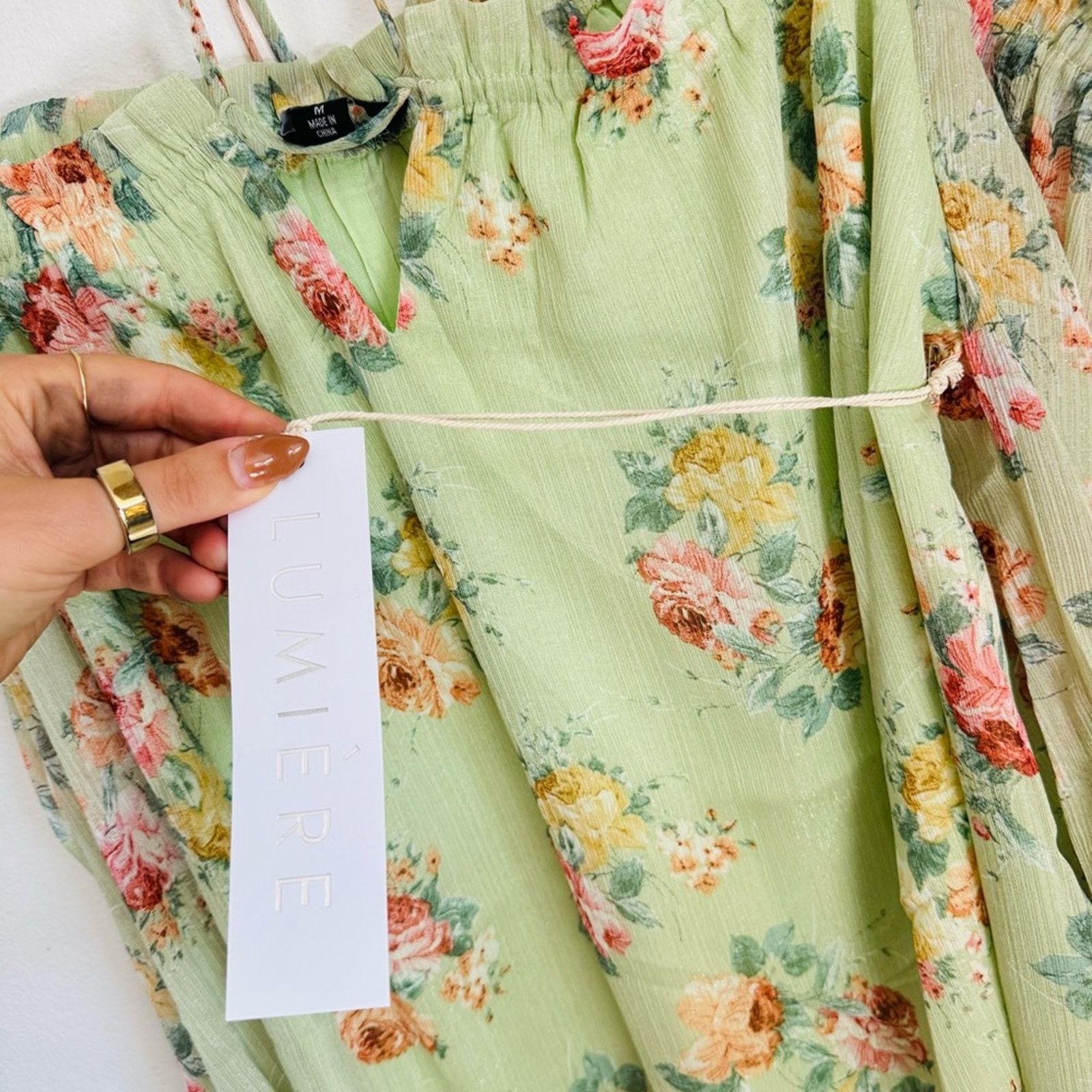Anthropologie NEW ANTHROPOLOGIE Mint Green Floral Tank Blouse Shirt Top M Size M / US 6-8 / IT 42-44 - 10 Thumbnail
