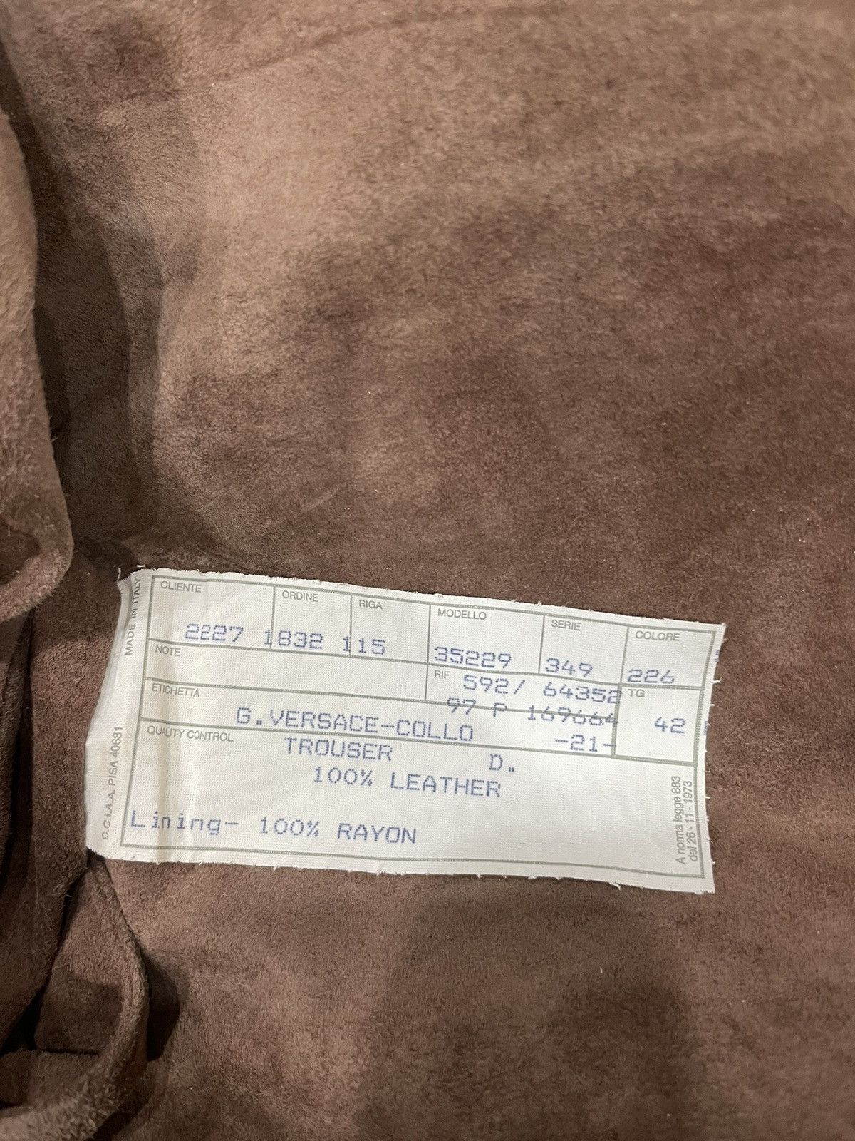 Versace 80s Gianni Versace Leather Pants Size 32" / US 10 / IT 46 - 7 Thumbnail