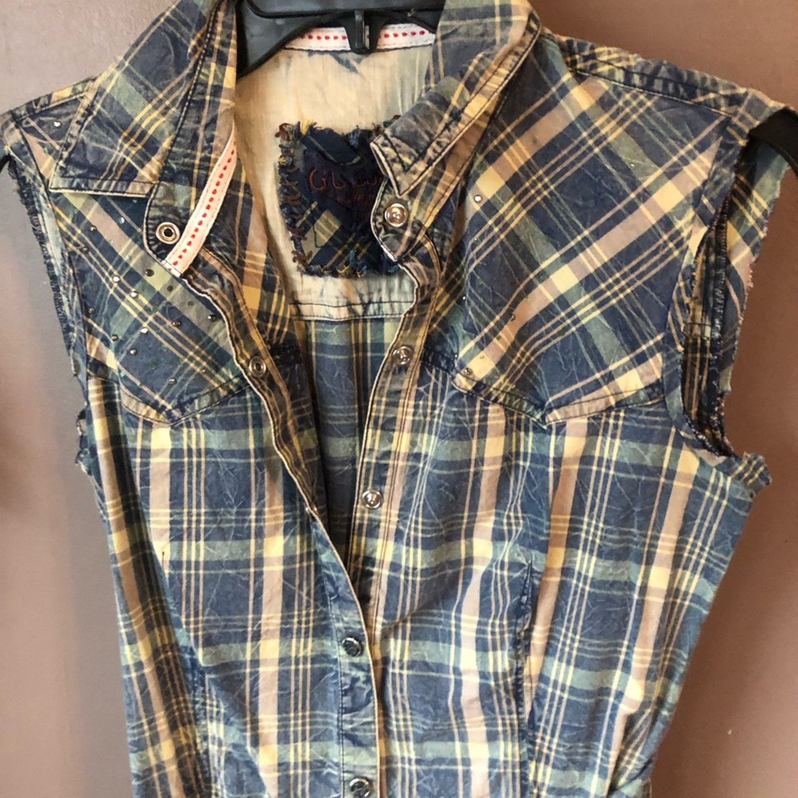 Guess Guess plaid top shirt w/ belt Size XS / US 0-2 / IT 36-38 - 3 Thumbnail