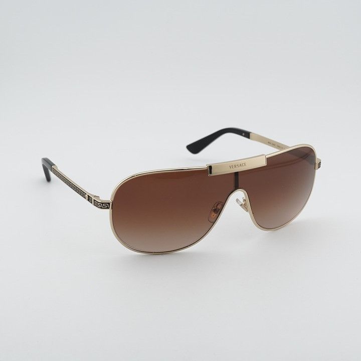 Versace Versace VE2293 1252/13 Square Sunglasses - Gold Frame, Brown Size ONE SIZE - 4 Thumbnail