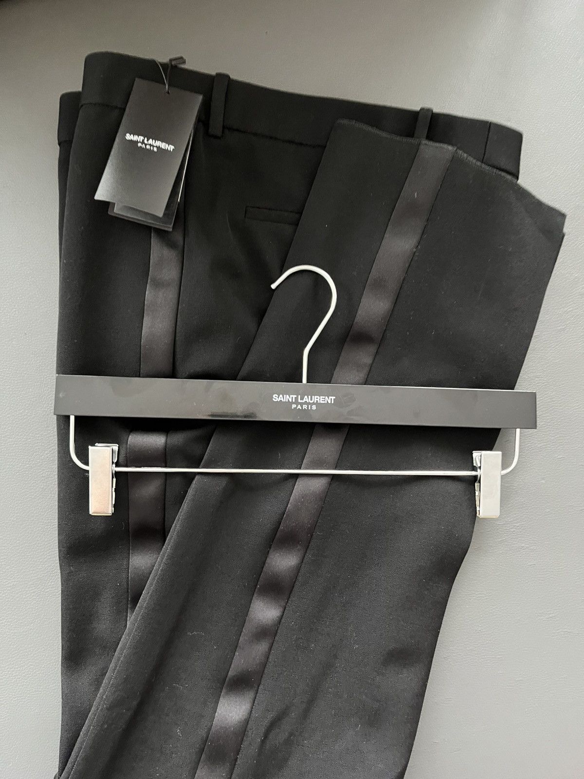 Saint Laurent Paris Brand New Classic Saint Laurent Tuxedo Pants $1,890 Value Size 52R - 17 Thumbnail
