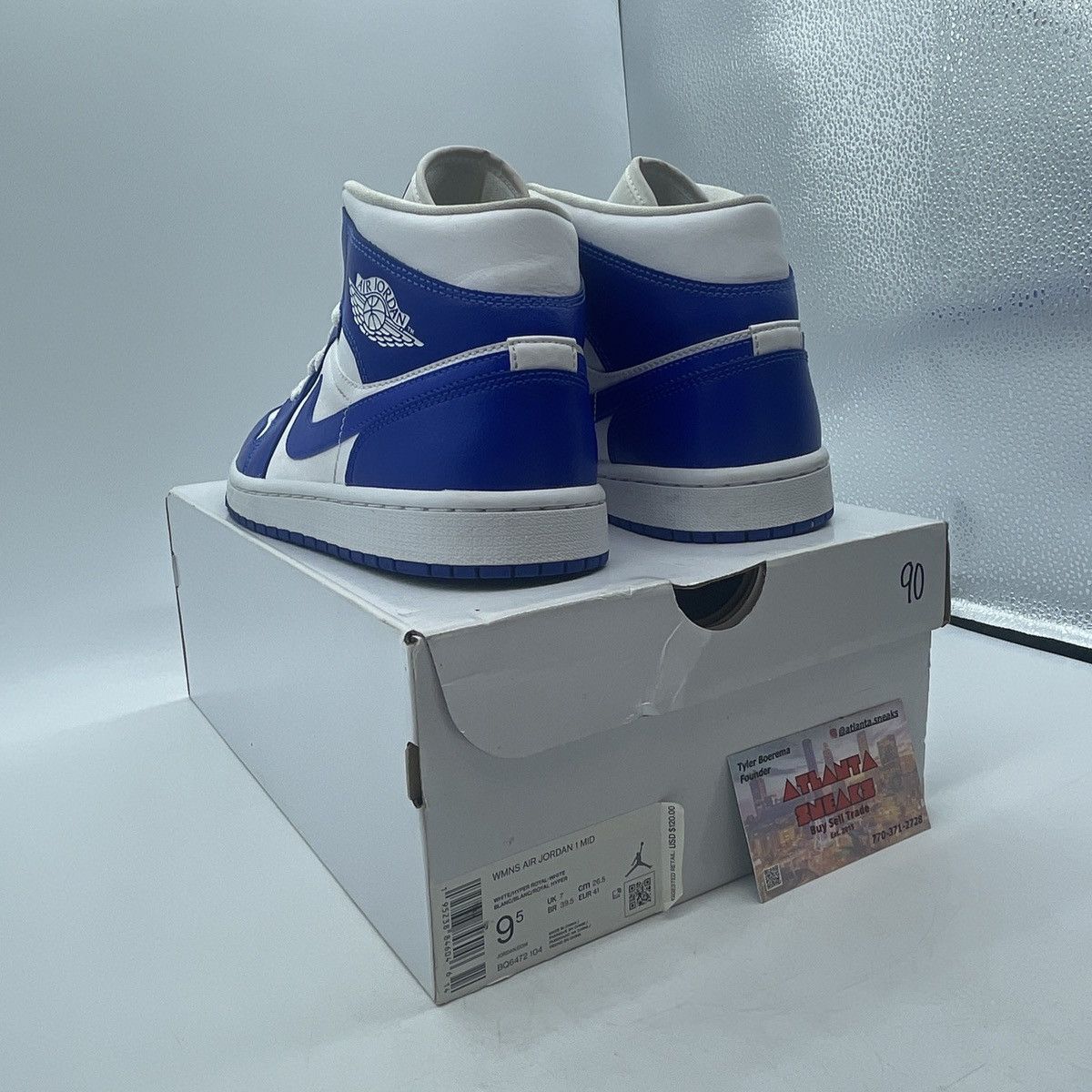 Jordan Brand Wmns Air Jordan 1 mid Kentucky blue Size US 9.5 / IT 39.5 - 4 Thumbnail