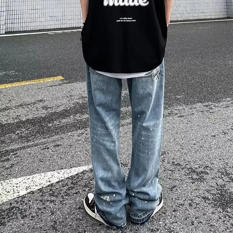 Japanese Brand Retro hip-hop straight zipper jeans Size US 32 / EU 48 - 3 Thumbnail