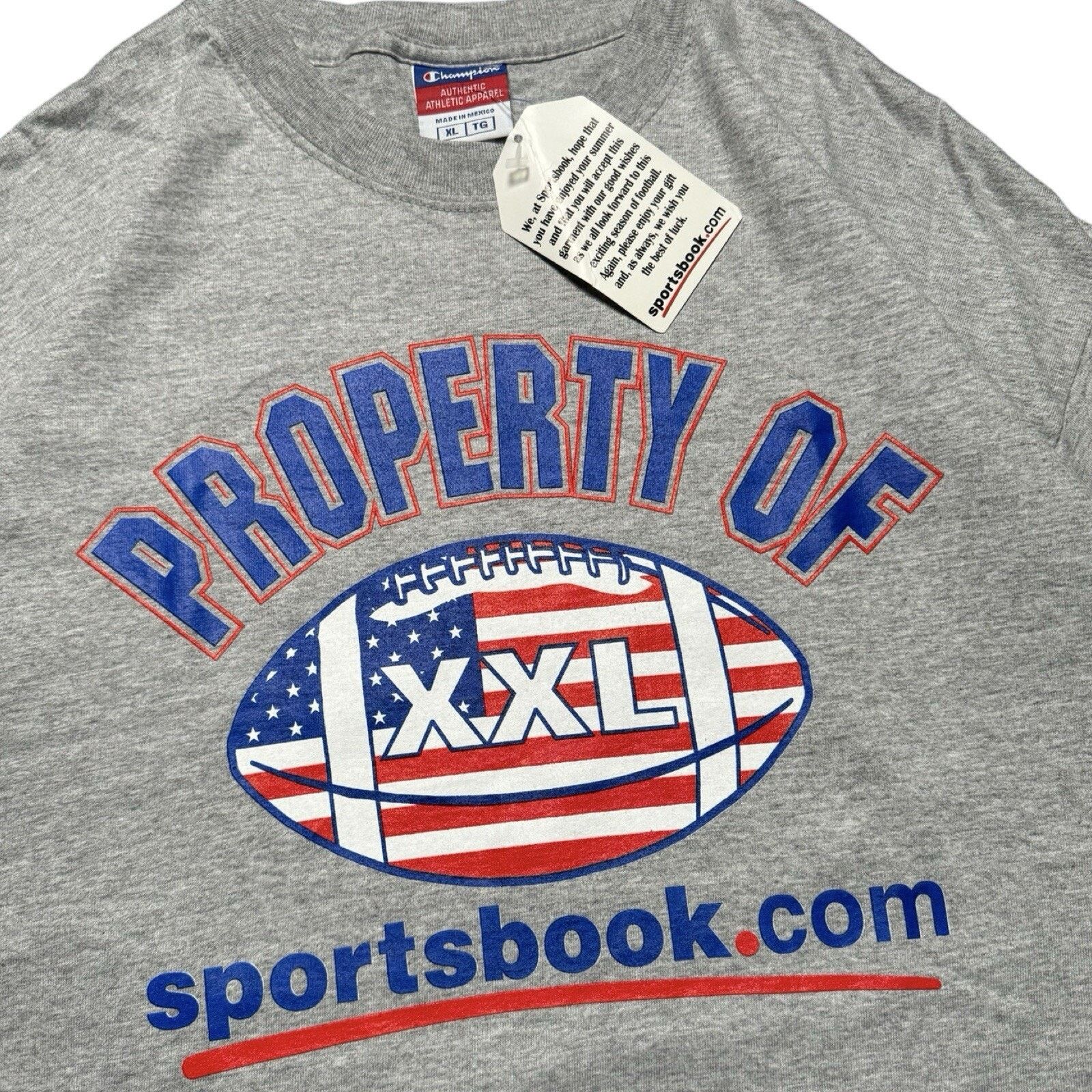 Champion Vintage 90s Champion Sportsbook.com Promo T Shirt XL NBA NFL Size US XL / EU 56 / 4 - 2 Thumbnail