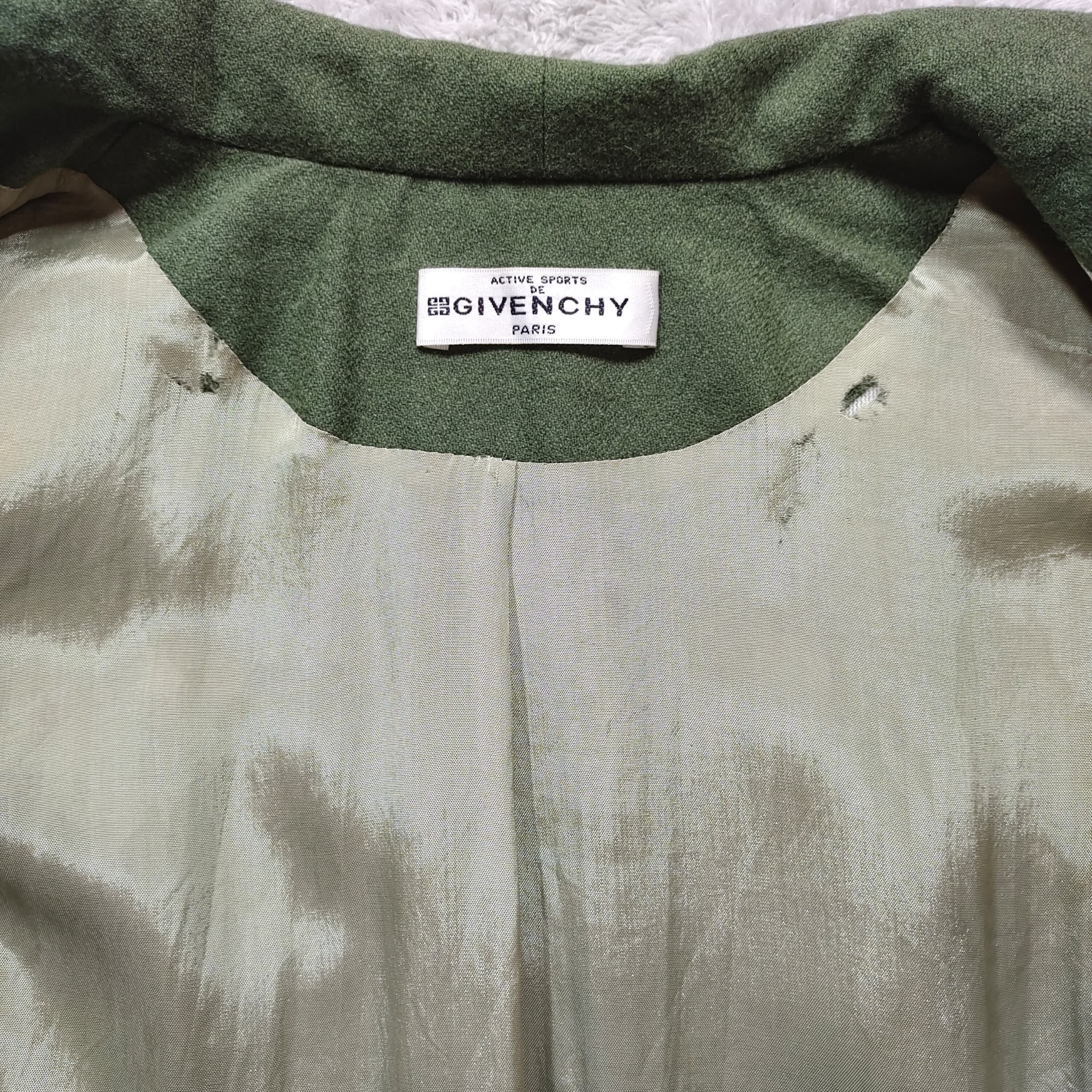 Givenchy × Vintage VINTAGE ACTIVE SPORTS DE GIVENCHY GREEN WOOL BLAZER Size L / US 10 / IT 46 - 7 Thumbnail