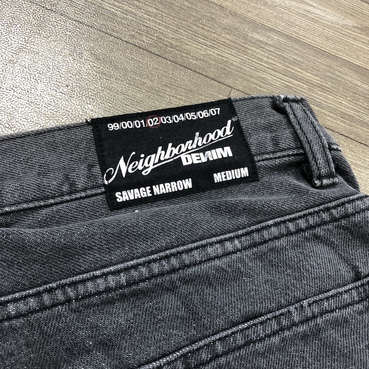 Japanese Brand 2002s Neighborhood Savage Narrow Selvedge Denim Pants Size US 33 - 10 Thumbnail
