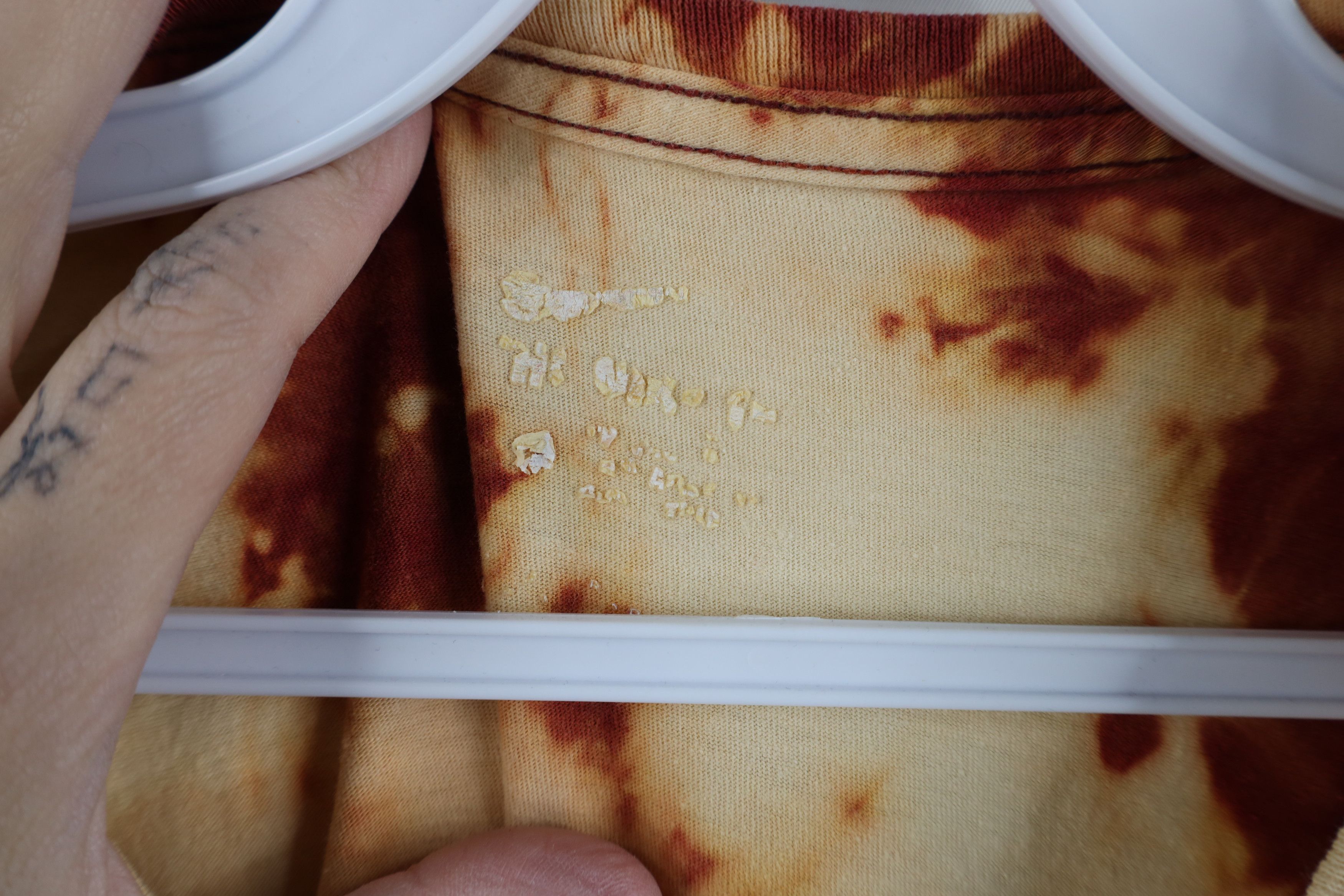 Nike × Vintage Vintage Nike Spell Out Run All Out Acid Wash T-Shirt Size US S / EU 44-46 / 1 - 6 Thumbnail