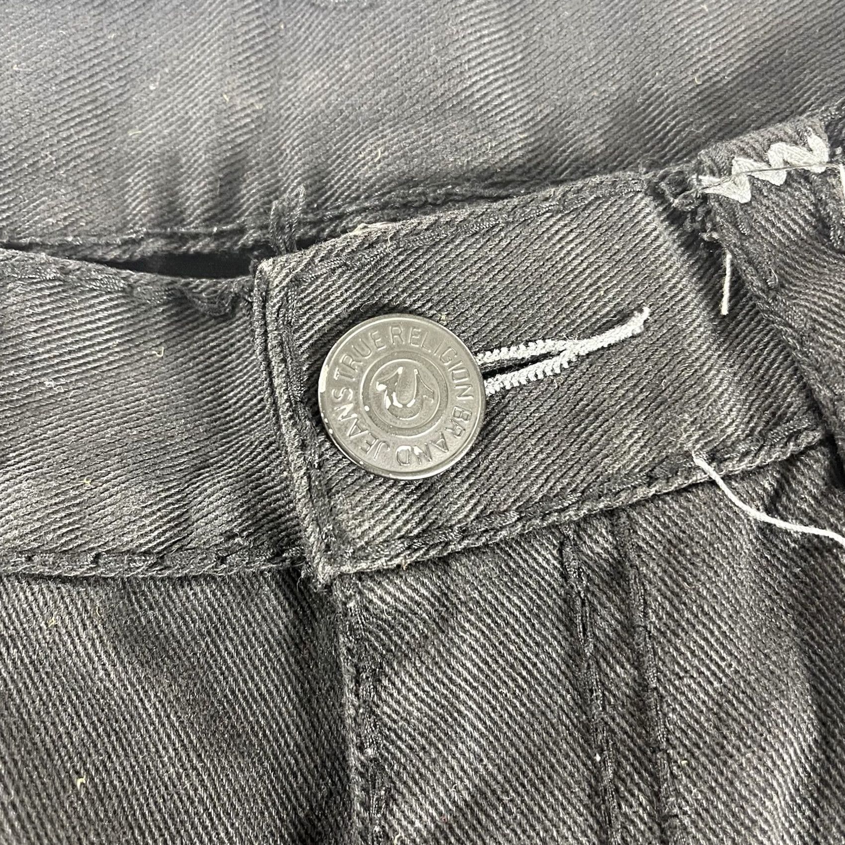 True Religion True Religion Jeans Ricky World Tour 36 Black Distressed Flap Pockets USA Mens 34x31 Straight Regular Denim Pants Size US 36 / EU 52 - 6 Thumbnail