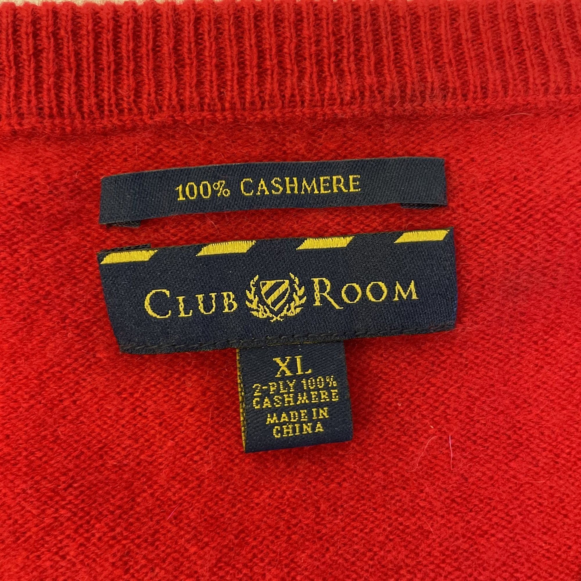 Club Room Club Room V NECK Pullover Jumper 2-Ply 100% CASHMERE Sweater Size US XL / EU 56 / 4 - 4 Thumbnail