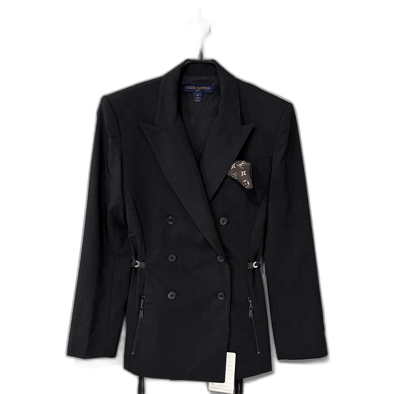 Louis Vuitton Black Louis Vuitton Double Breast Blazer Size S / US 4 / IT 40 - 1 Thumbnail