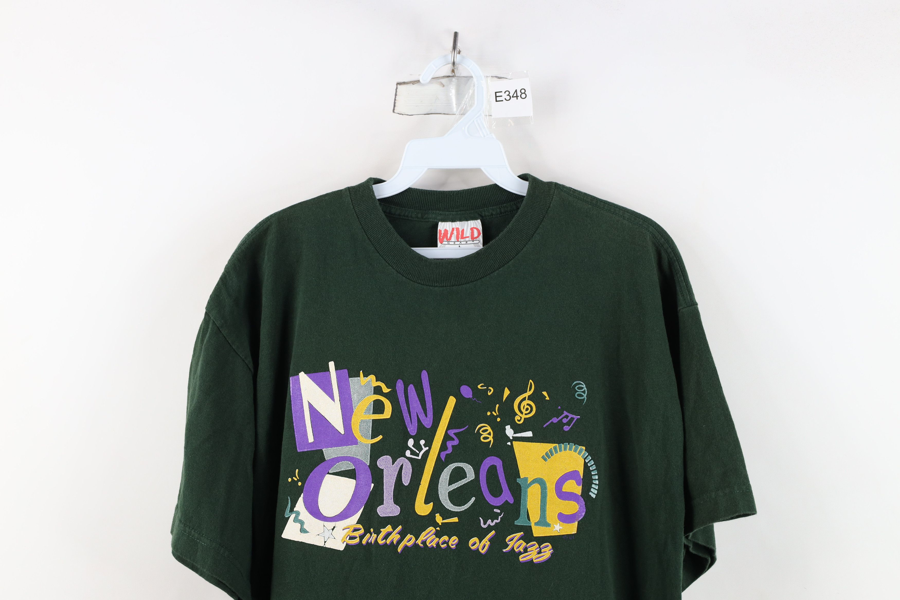 Vintage Vintage 90s Streetwear New Orleans Jazz Yin Yang T-Shirt Size US L / EU 52-54 / 3 - 2 Thumbnail