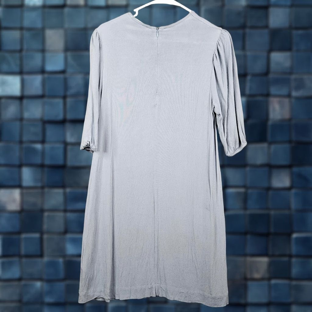 Vintage SAMSOE Aramss Women’s XS Mini Shift Dress Ldusty Blue Crew Neck Casual-Vest AA Size XS / US 0-2 / IT 36-38 - 1 Thumbnail