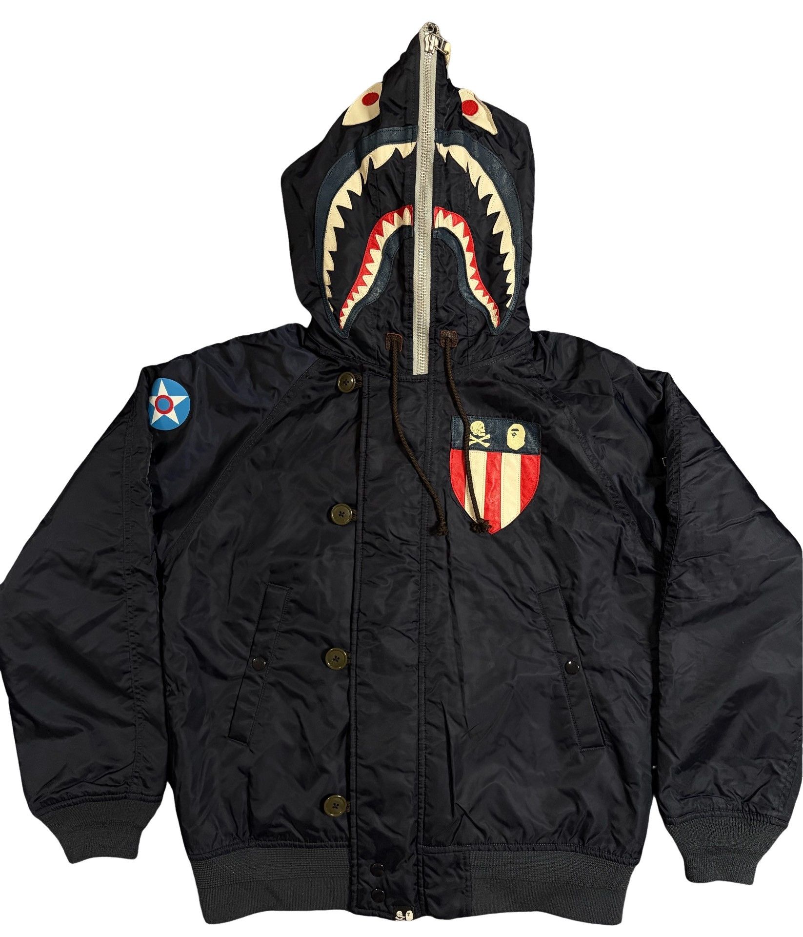 Bape × Neighborhood BAPE x Neighborhood Shark Bomber Jacket Size L Size US L / EU 52-54 / 3 - 1 Thumbnail